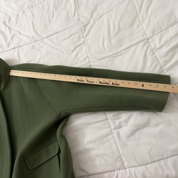 J. Crew Cocoon Coat 22 Green Italian Stadium Cloth Wool Thinsulate Nello Gori - Picture 11 of 11